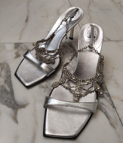 Perla azzurra scarpe con tacco - azzurra,
