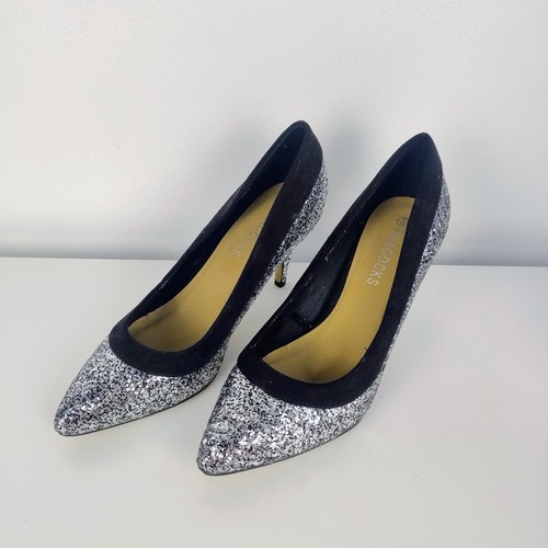 Pavoni argento glitter tacco - , a
