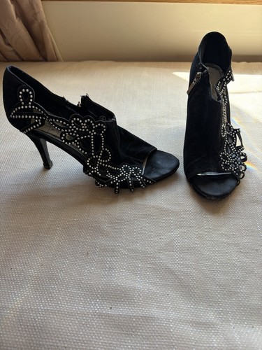 Tacchi con strass nero/argento