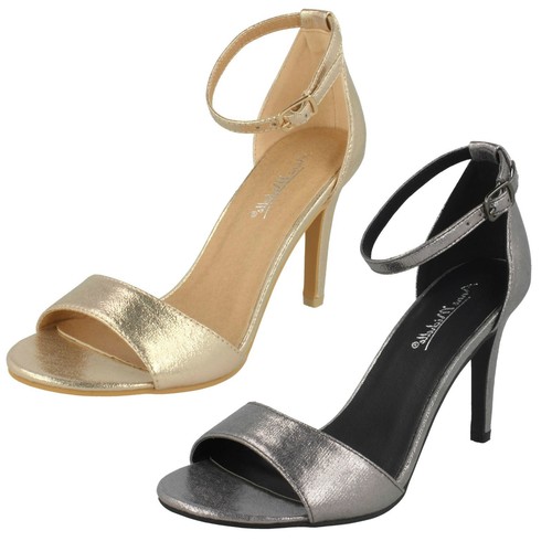 Sandali metallici con tacco - metallici,